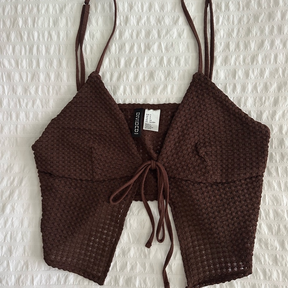 H&M Dark Brown Crochet Camisole